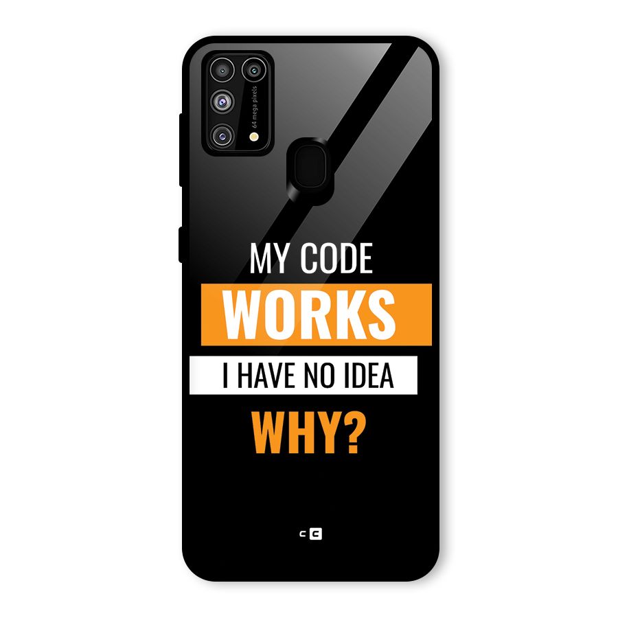 Coders Thought Glass Back Case for Galaxy F41