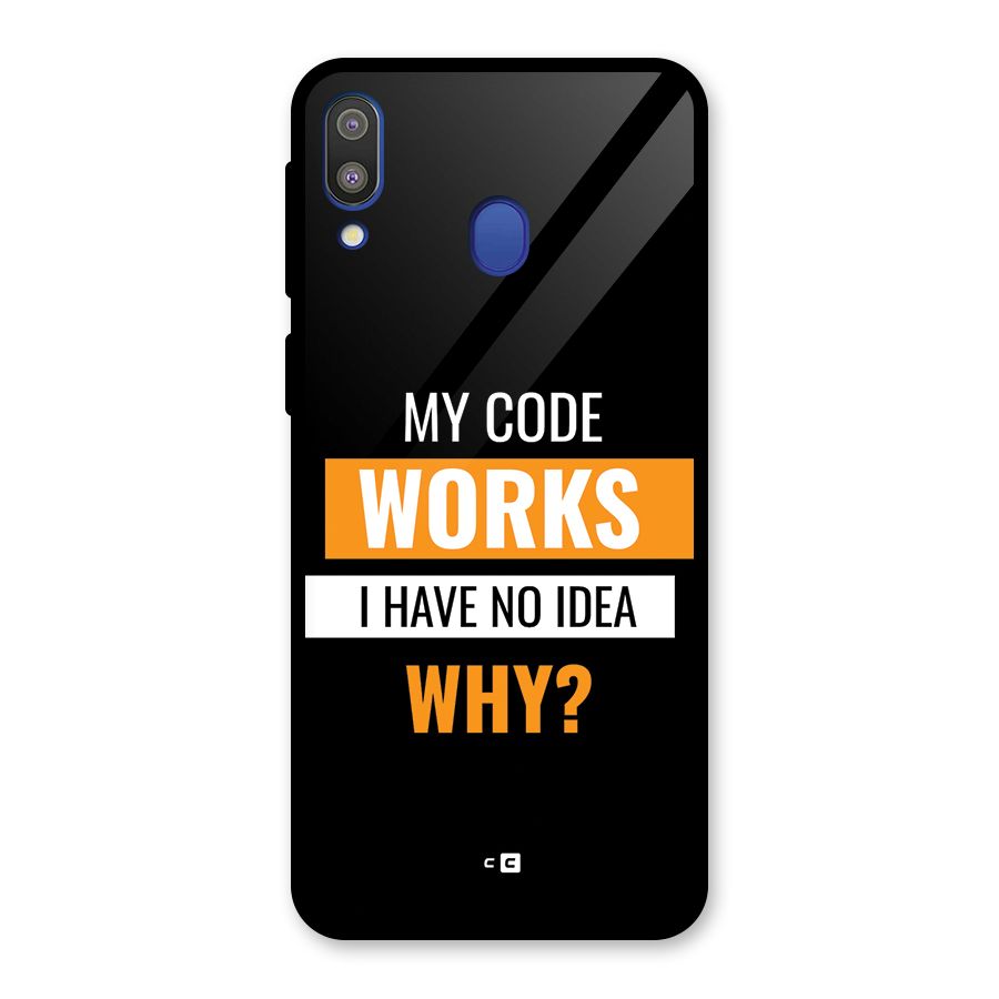 Coders Thought Glass Back Case for Galaxy M20