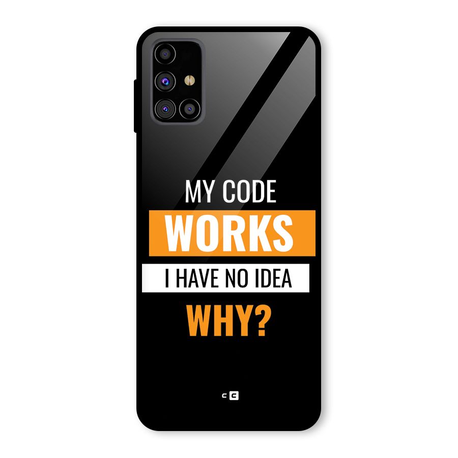 Coders Thought Glass Back Case for Galaxy M31s
