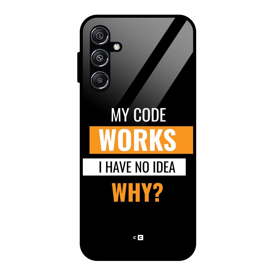 Coders Thought Glass Back Case for Galaxy M34 5G
