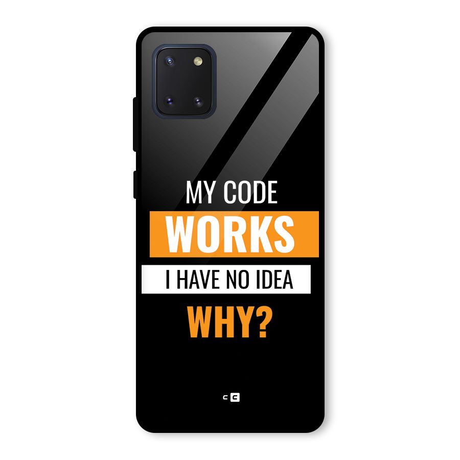 Coders Thought Glass Back Case for Galaxy Note 10 Lite