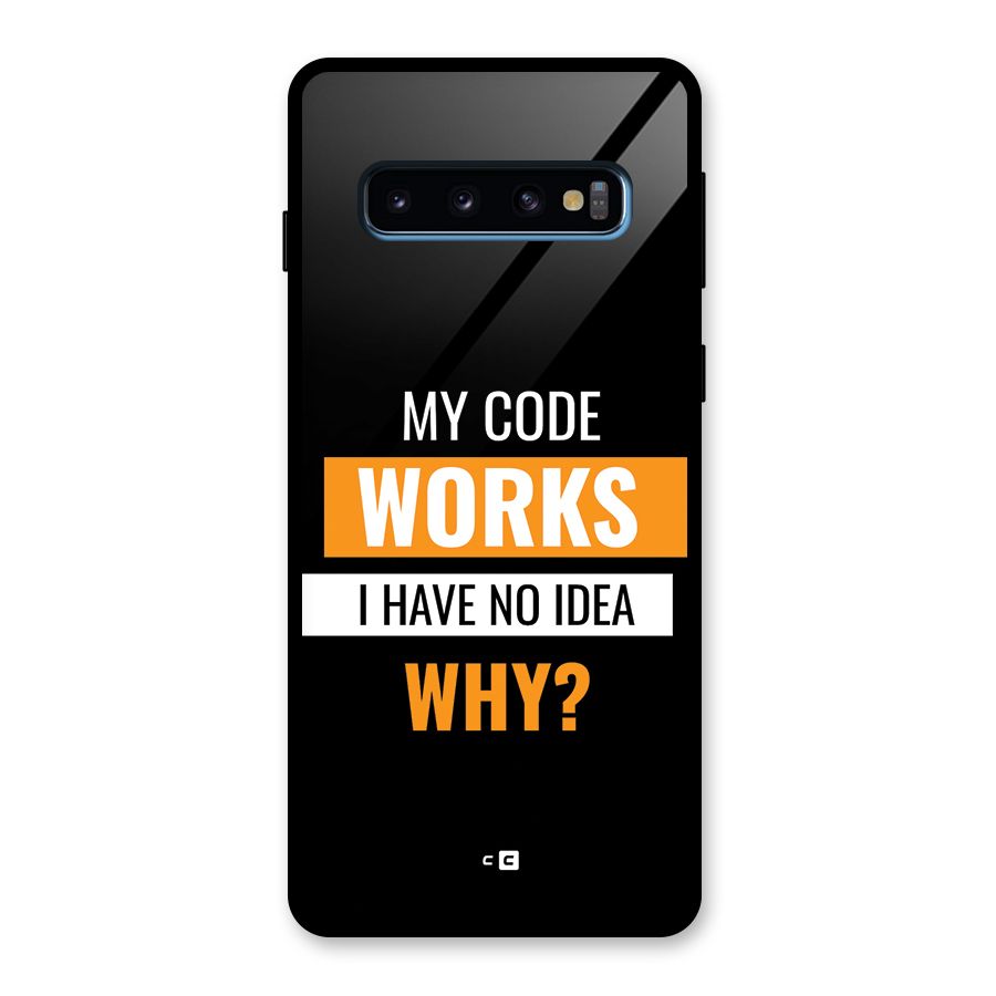Coders Thought Glass Back Case for Galaxy S10