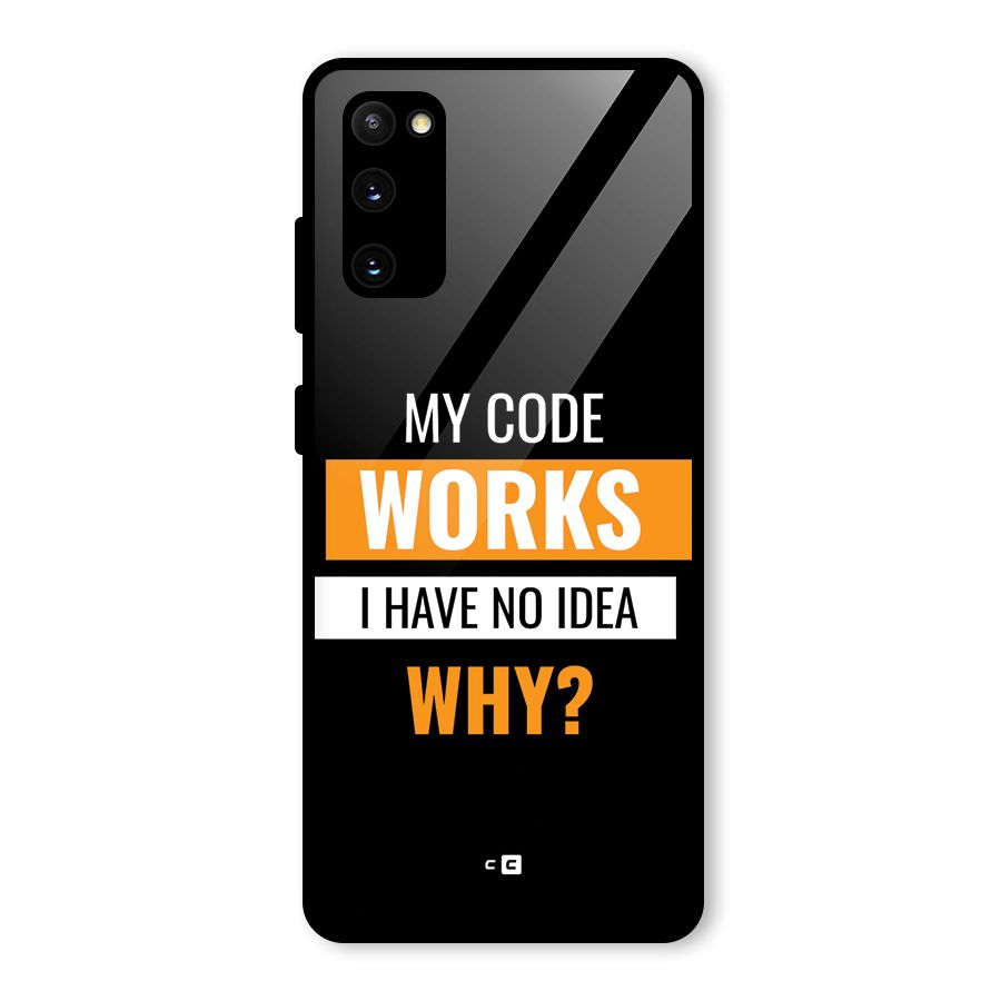 Coders Thought Glass Back Case for Galaxy S20 FE 5G