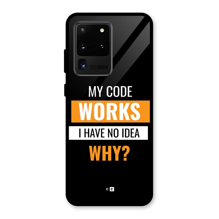 Coders Thought Glass Back Case for Galaxy S20 Ultra