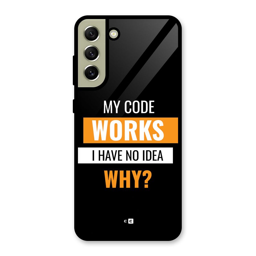 Coders Thought Glass Back Case for Galaxy S21 FE 5G