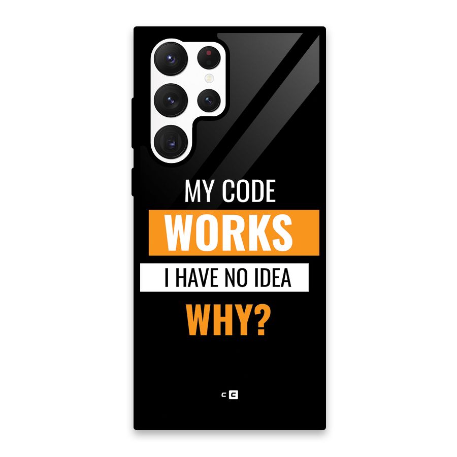 Coders Thought Glass Back Case for Galaxy S22 Ultra 5G