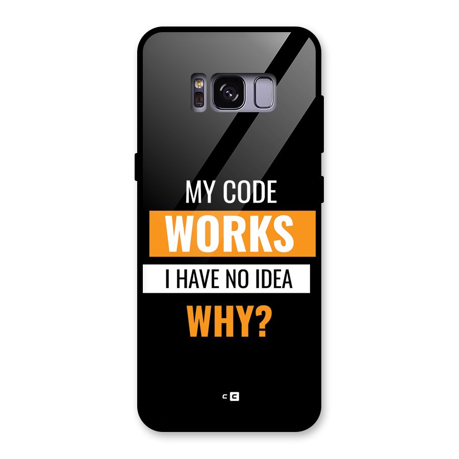 Coders Thought Glass Back Case for Galaxy S8