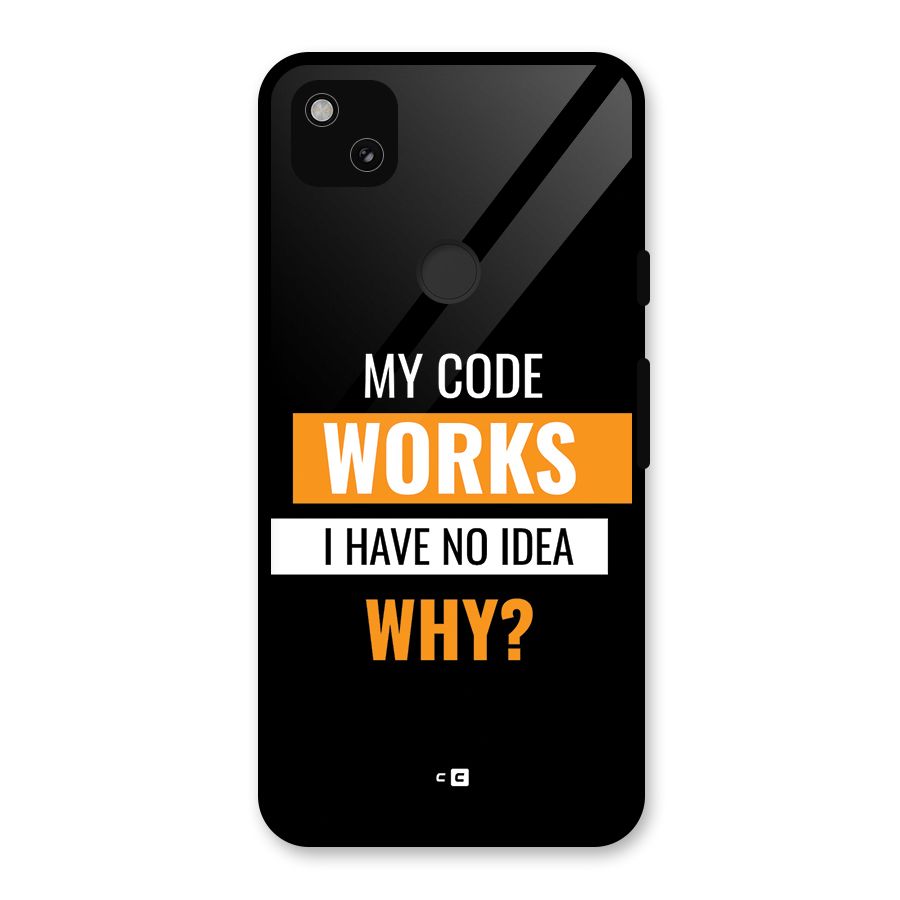 Coders Thought Glass Back Case for Google Pixel 4a