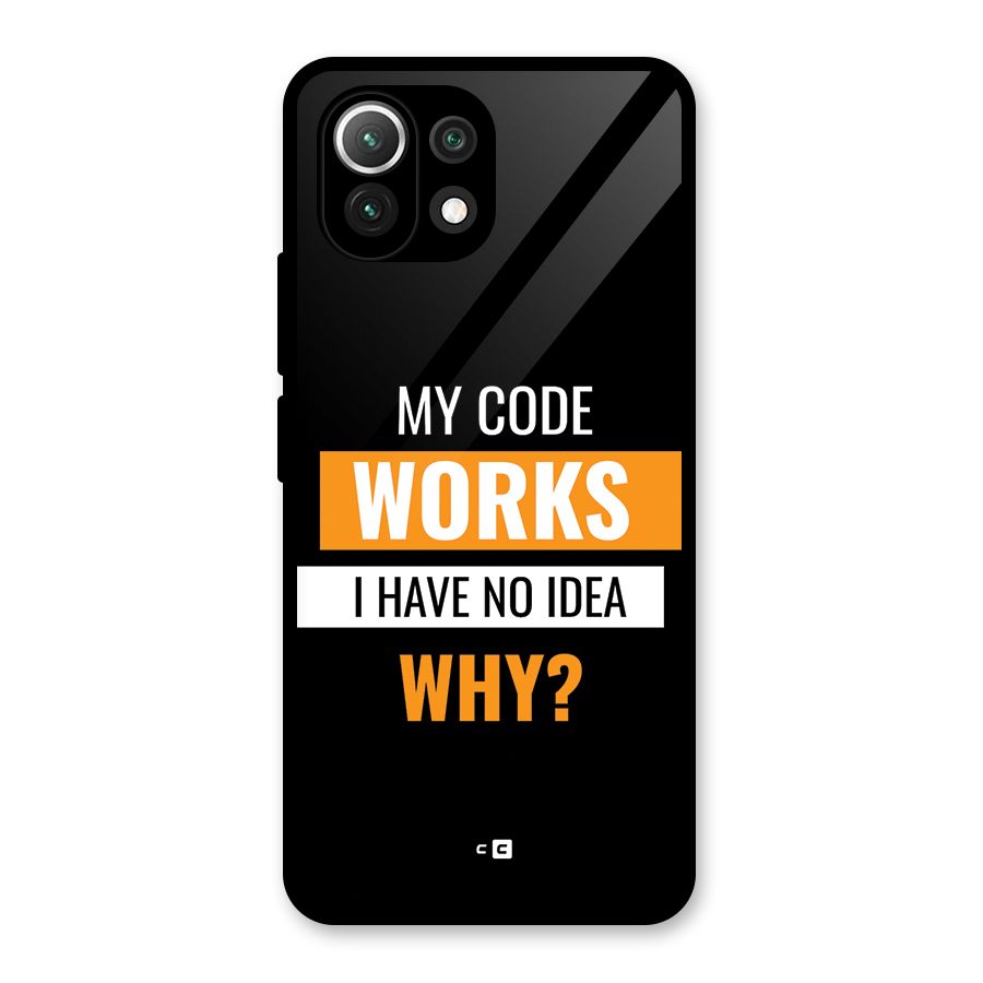 Coders Thought Glass Back Case for Mi 11 Lite NE 5G