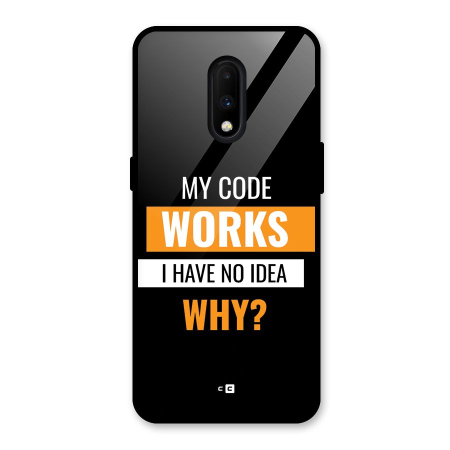 Coders Thought Glass Back Case for OnePlus 7
