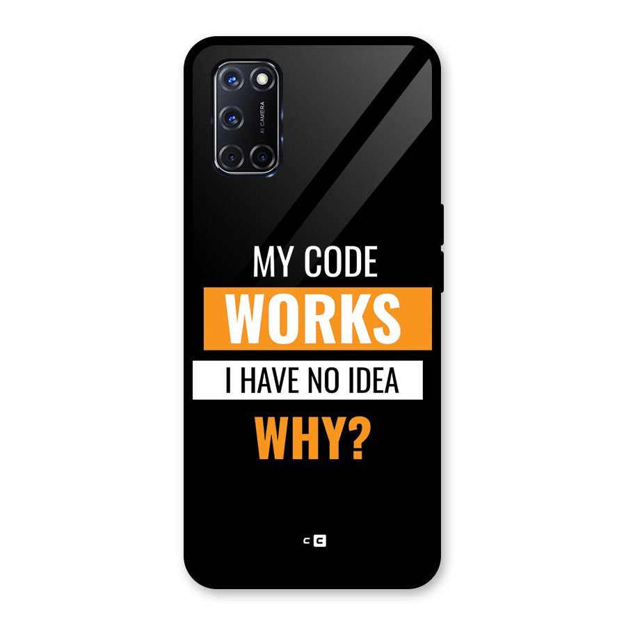 Coders Thought Glass Back Case for Oppo A52