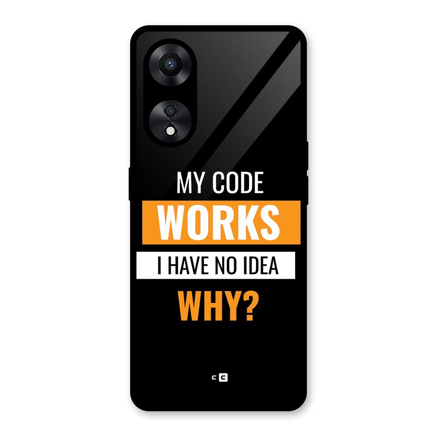Coders Thought Glass Back Case for Oppo A78