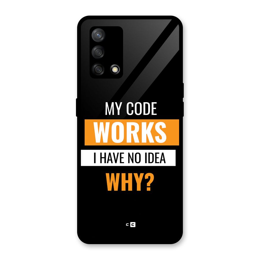 Coders Thought Glass Back Case for Oppo F19
