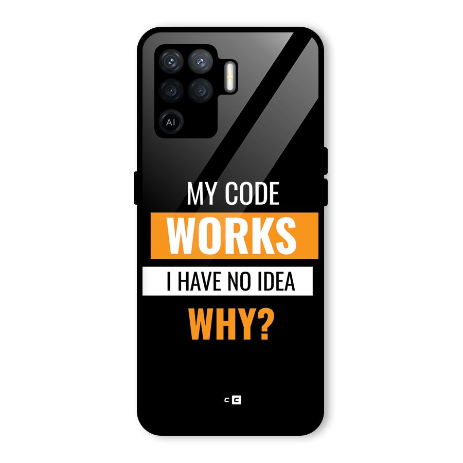 Coders Thought Glass Back Case for Oppo F19 Pro