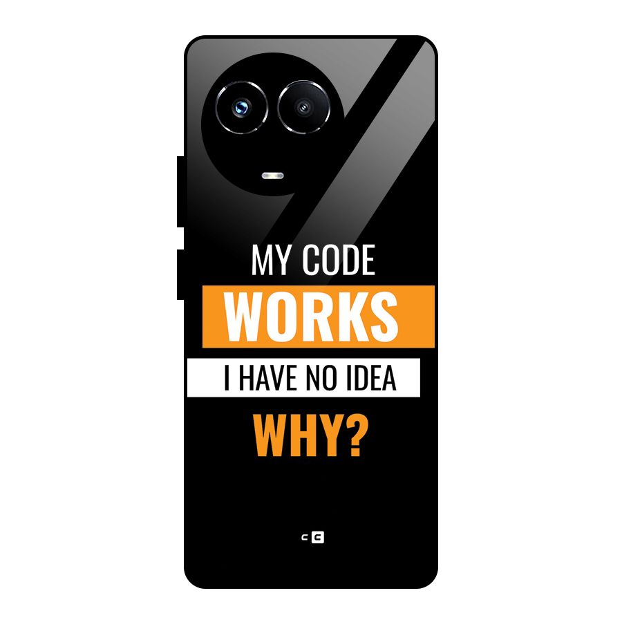 Coders Thought Glass Back Case for Realme 11X