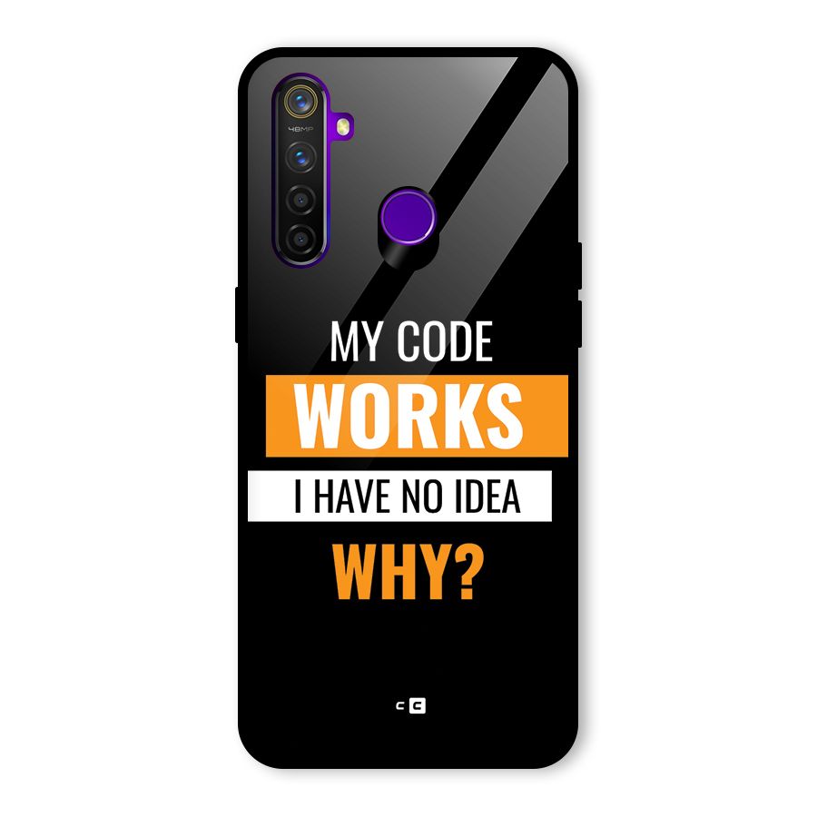 Coders Thought Glass Back Case for Realme 5 Pro