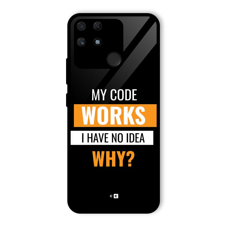 Coders Thought Glass Back Case for Realme Narzo 50A
