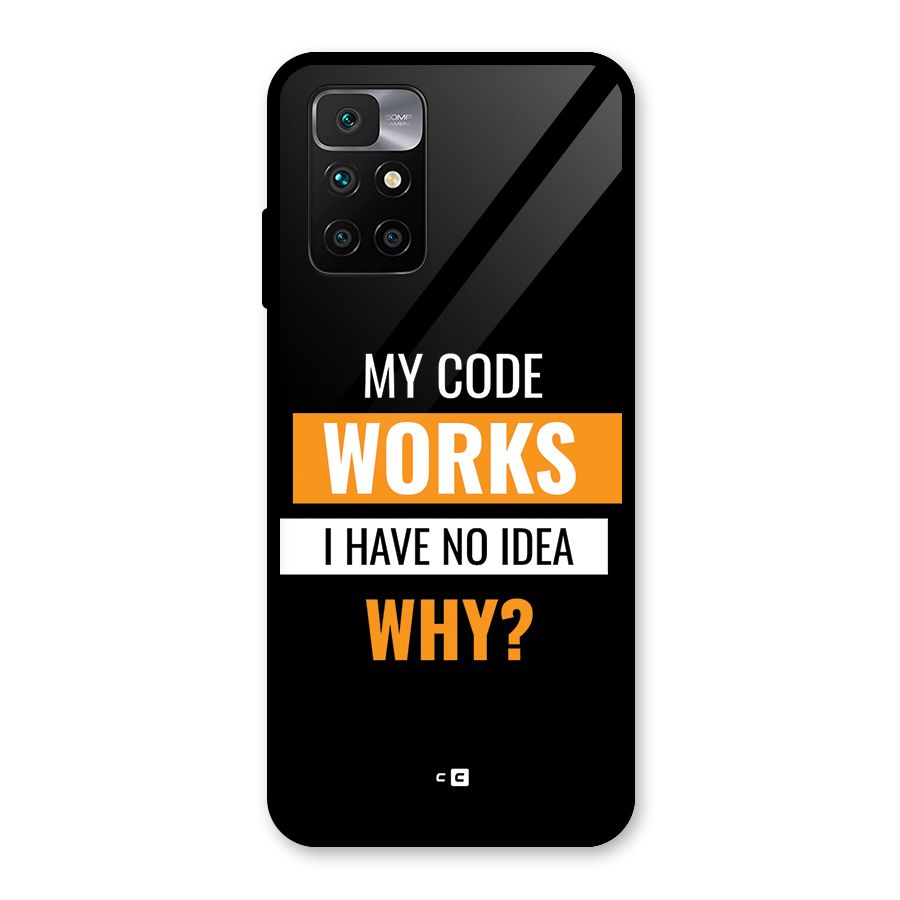 Coders Thought Glass Back Case for Redmi 10 Prime