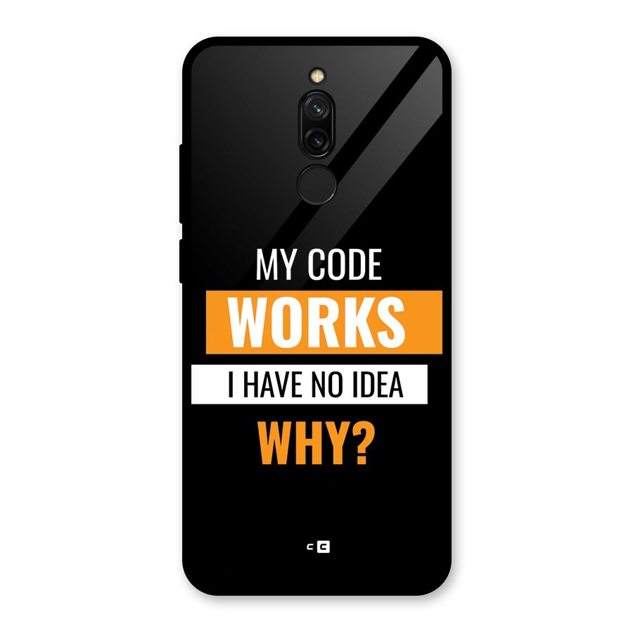 Coders Thought Glass Back Case for Redmi 8