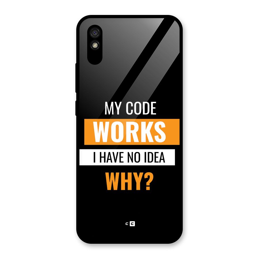 Coders Thought Glass Back Case for Redmi 9A