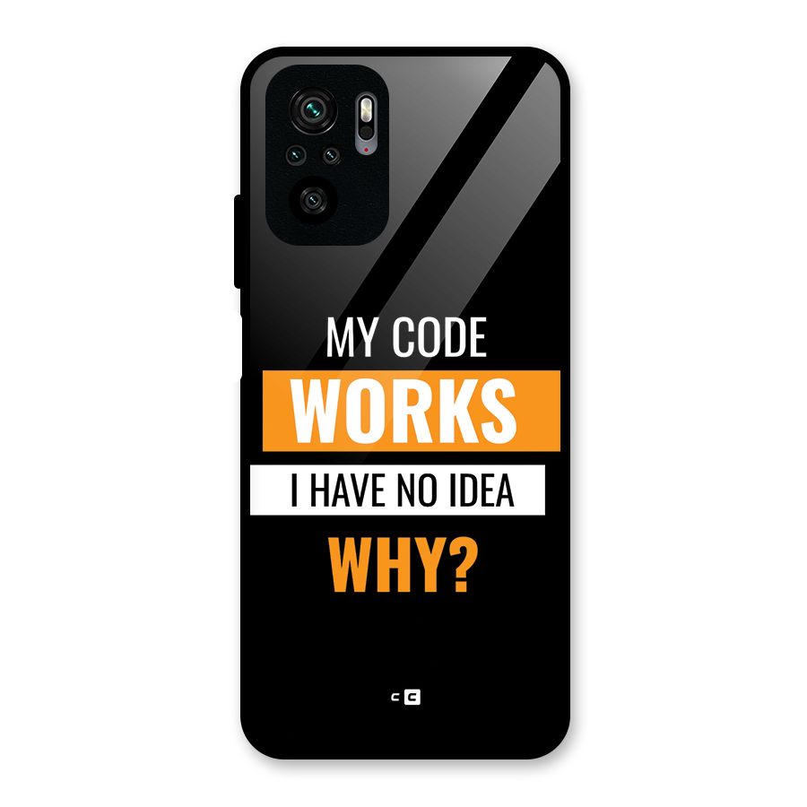 Coders Thought Glass Back Case for Redmi Note 10S