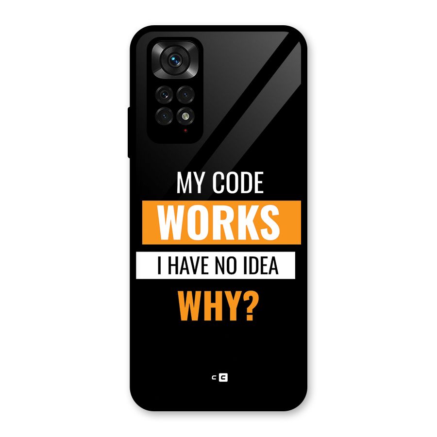 Coders Thought Glass Back Case for Redmi Note 11S