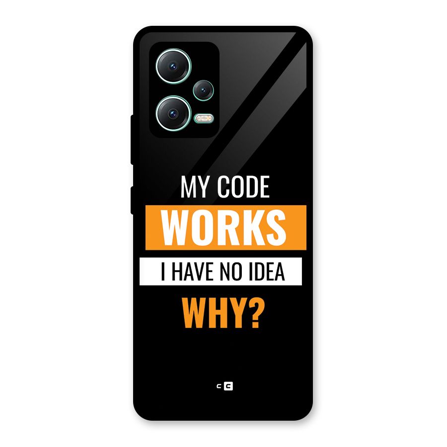Coders Thought Glass Back Case for Redmi Note 12 5G