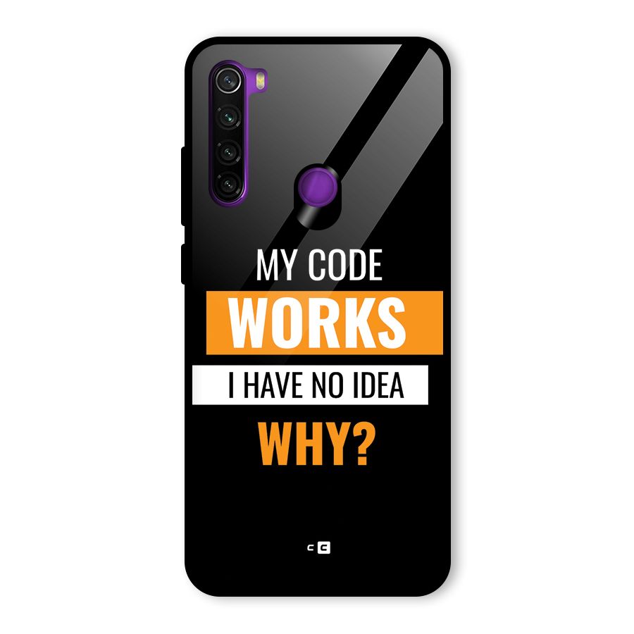 Coders Thought Glass Back Case for Redmi Note 8