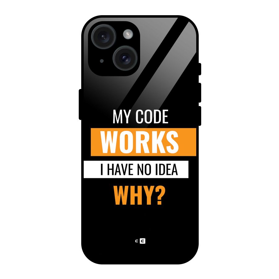 Coders Thought Glass Back Case for iPhone 15