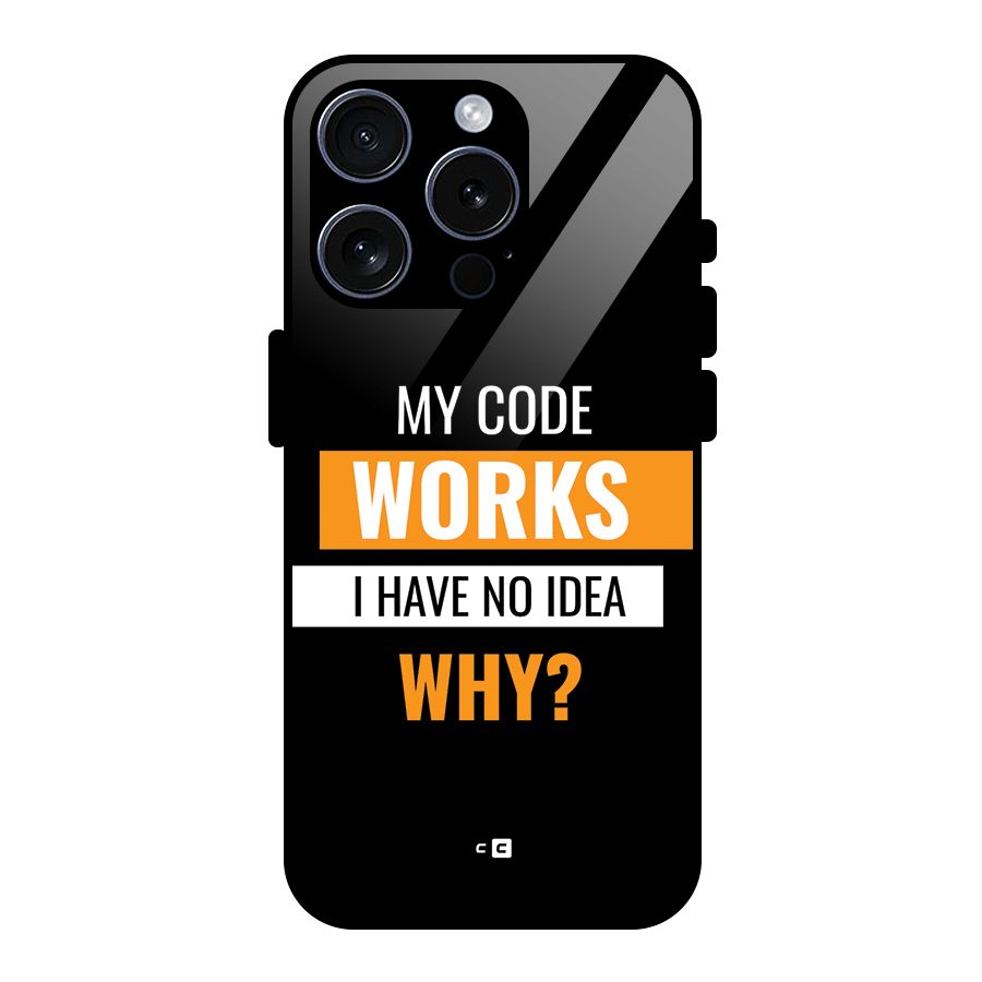 Coders Thought Glass Back Case for iPhone 15 Pro
