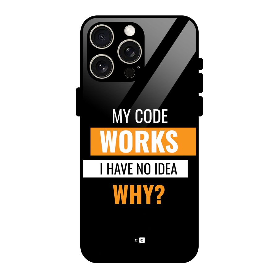 Coders Thought Glass Back Case for iPhone 15 Pro Max