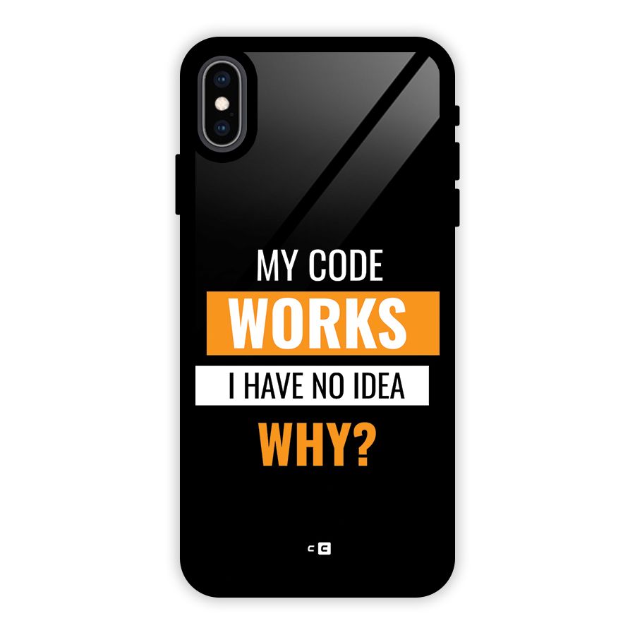 Coders Thought Glass Back Case for iPhone XS Max
