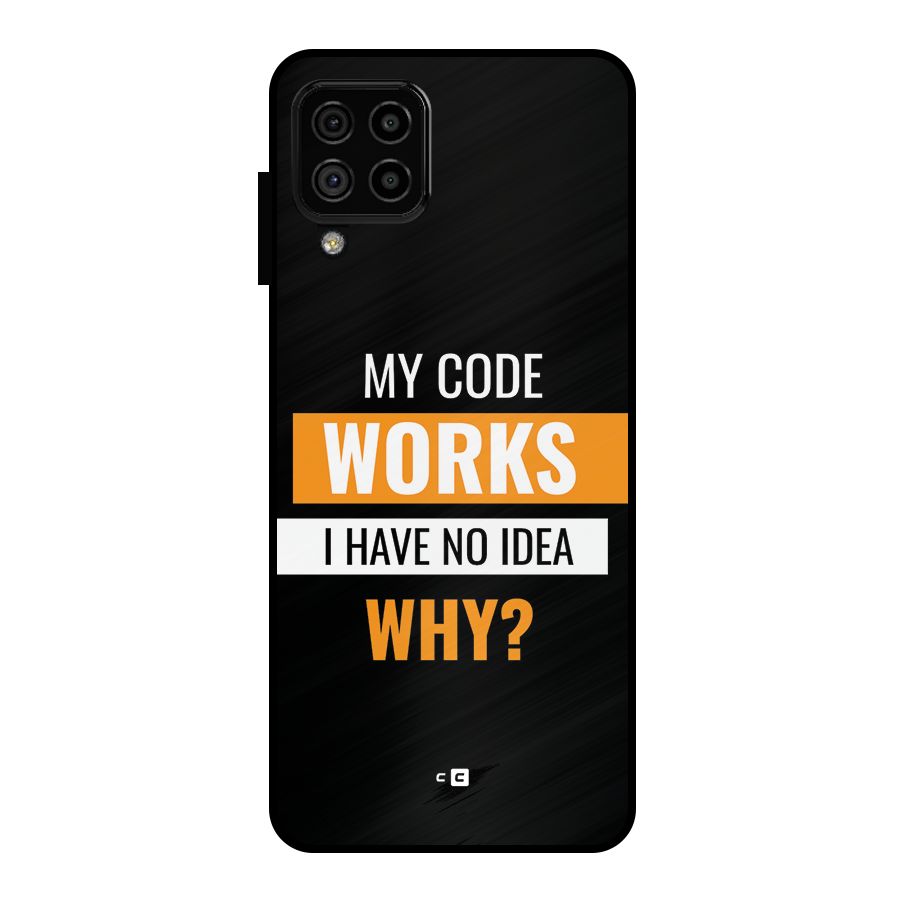 Coders Thought Metal Back Case for Galaxy A22 4G
