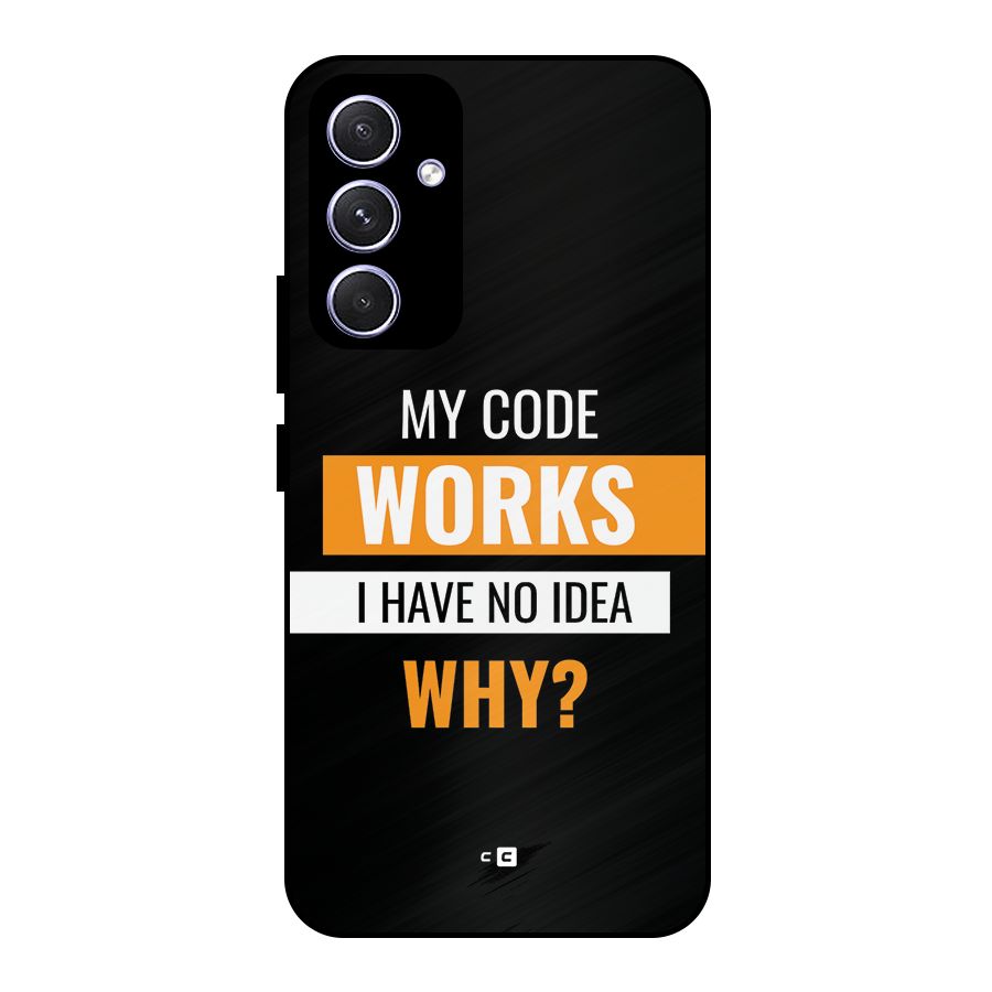 Coders Thought Metal Back Case for Galaxy A54