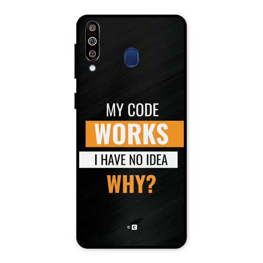 Coders Thought Metal Back Case for Galaxy M30