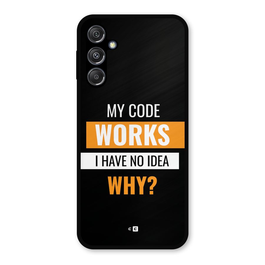 Coders Thought Metal Back Case for Galaxy M34 5G