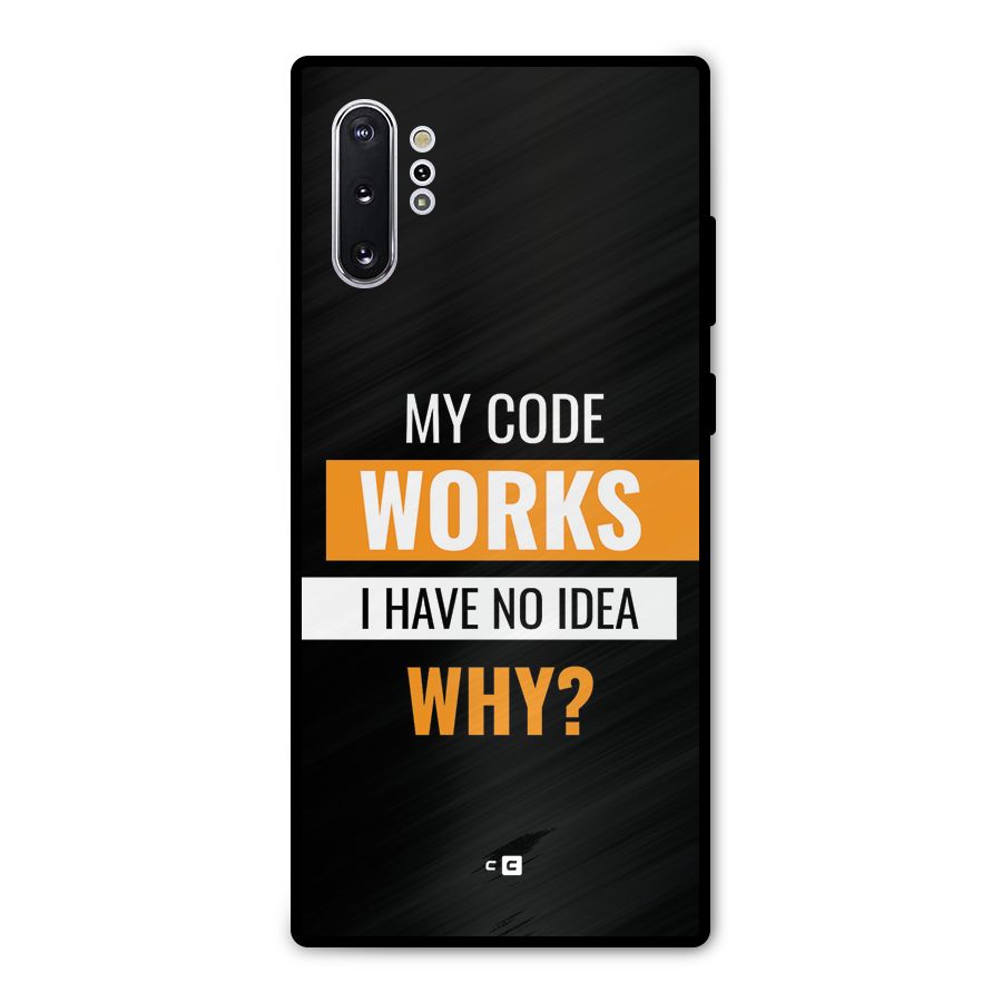 Coders Thought Metal Back Case for Galaxy Note 10 Plus
