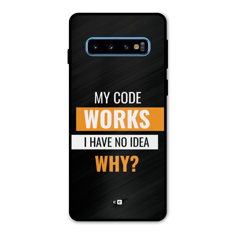 Coders Thought Metal Back Case for Galaxy S10