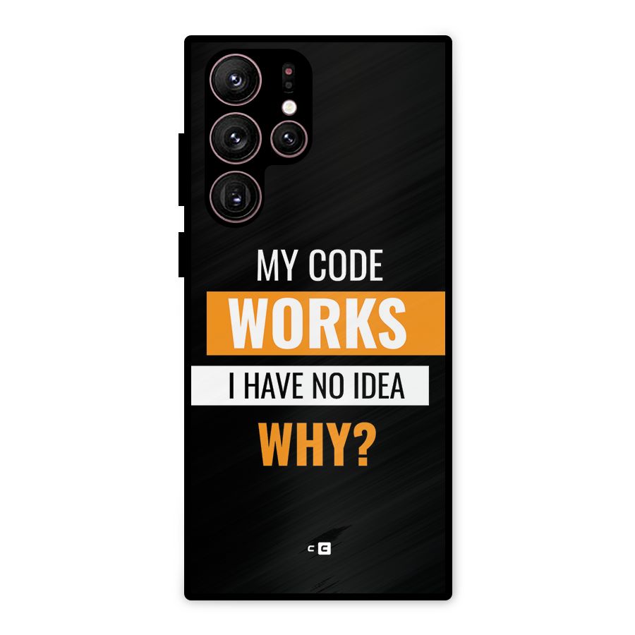 Coders Thought Metal Back Case for Galaxy S22 Ultra 5G