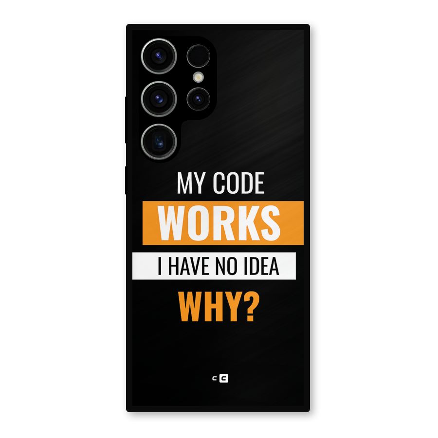 Coders Thought Metal Back Case for Galaxy S23 Ultra