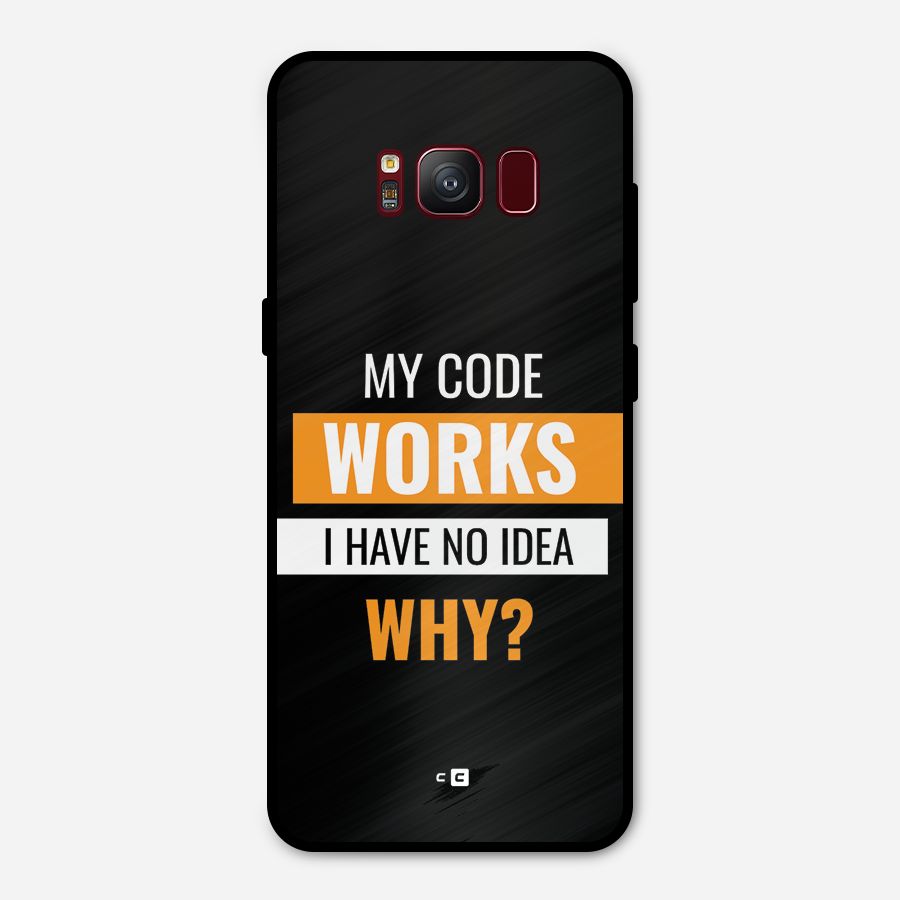 Coders Thought Metal Back Case for Galaxy S8