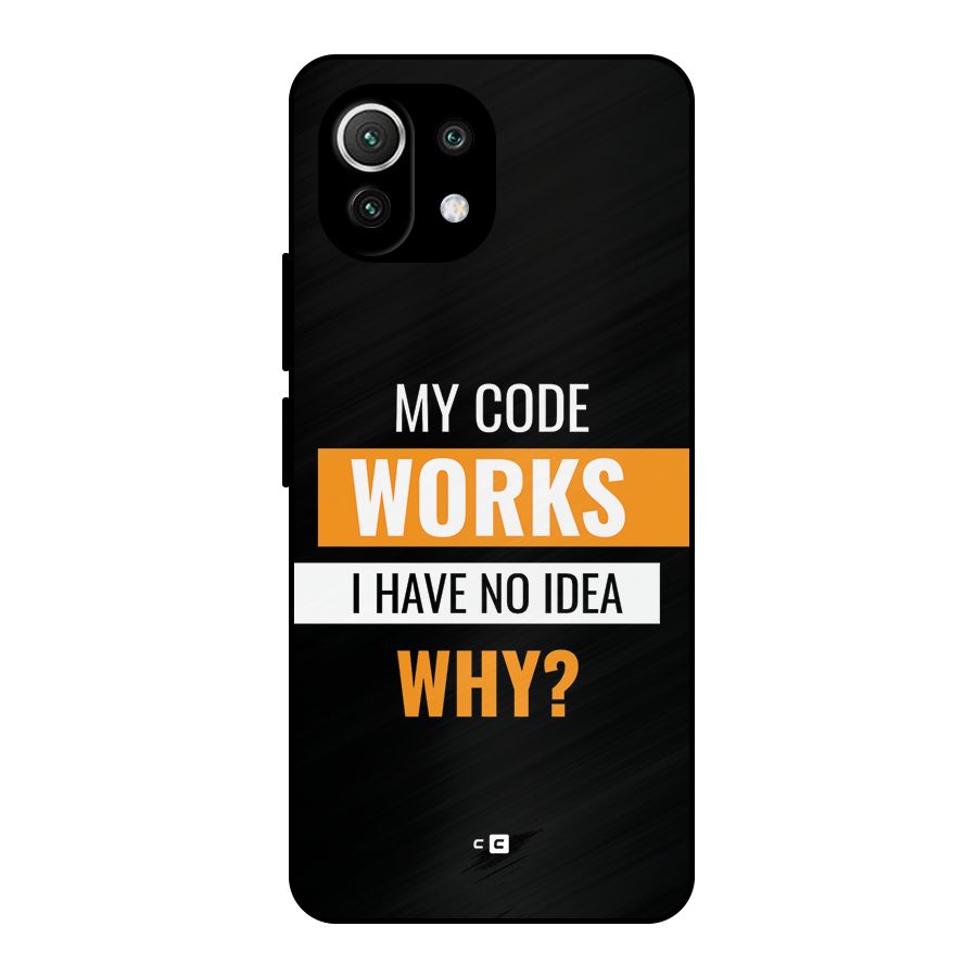 Coders Thought Metal Back Case for Mi 11 Lite