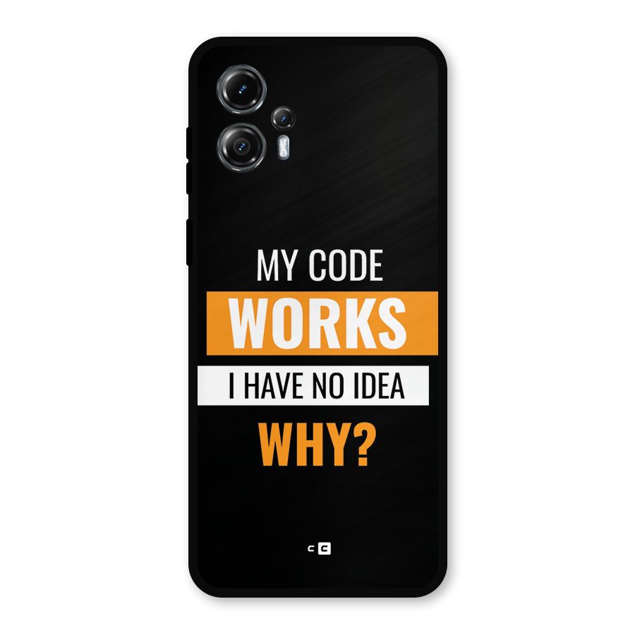 Coders Thought Metal Back Case for Moto G13