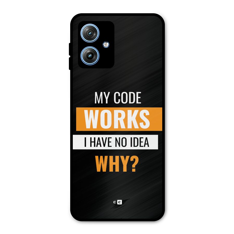 Coders Thought Metal Back Case for Moto G54