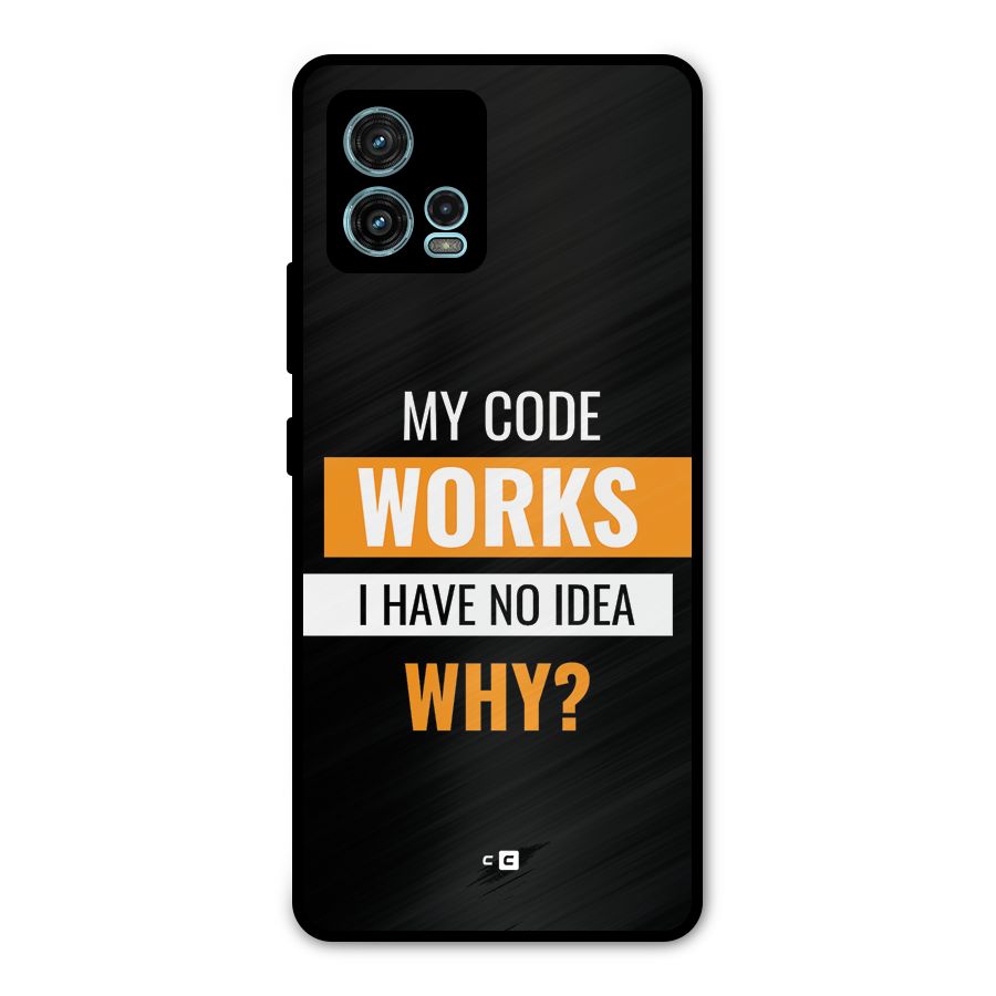 Coders Thought Metal Back Case for Moto G72