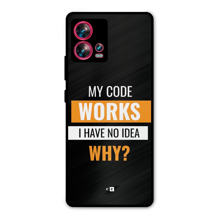 Coders Thought Metal Back Case for Motorola Edge 30 Fusion