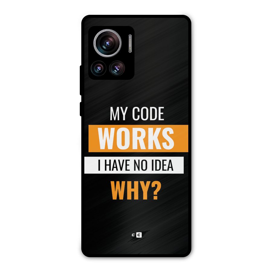 Coders Thought Metal Back Case for Motorola Edge 30 Ultra