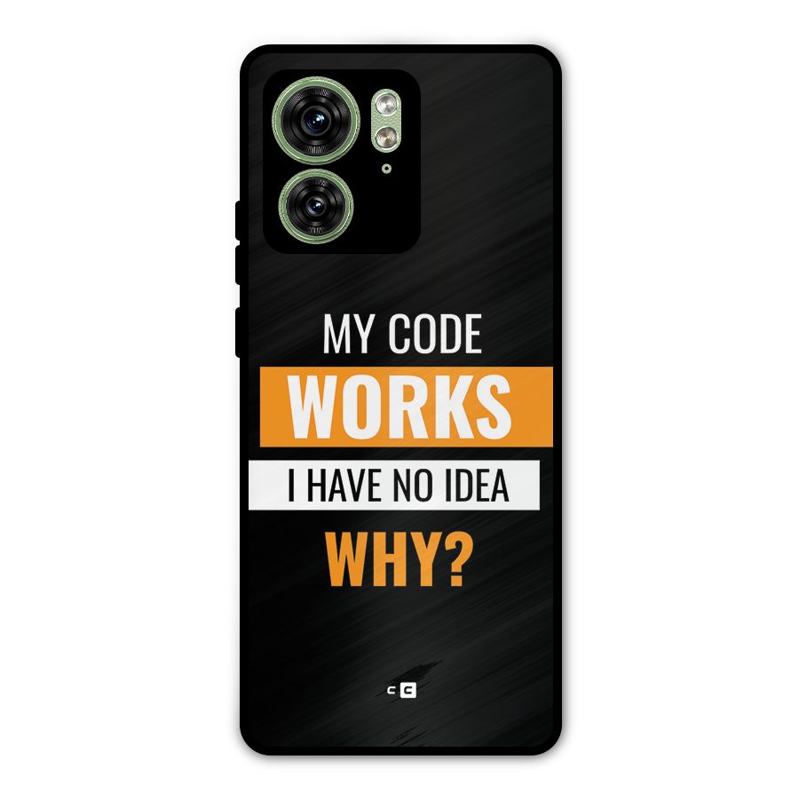 Coders Thought Metal Back Case for Motorola Edge 40 5G