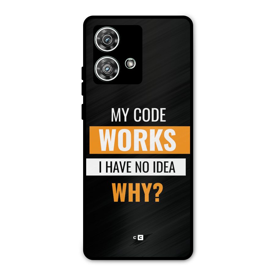 Coders Thought Metal Back Case for Motorola Edge 40 Neo