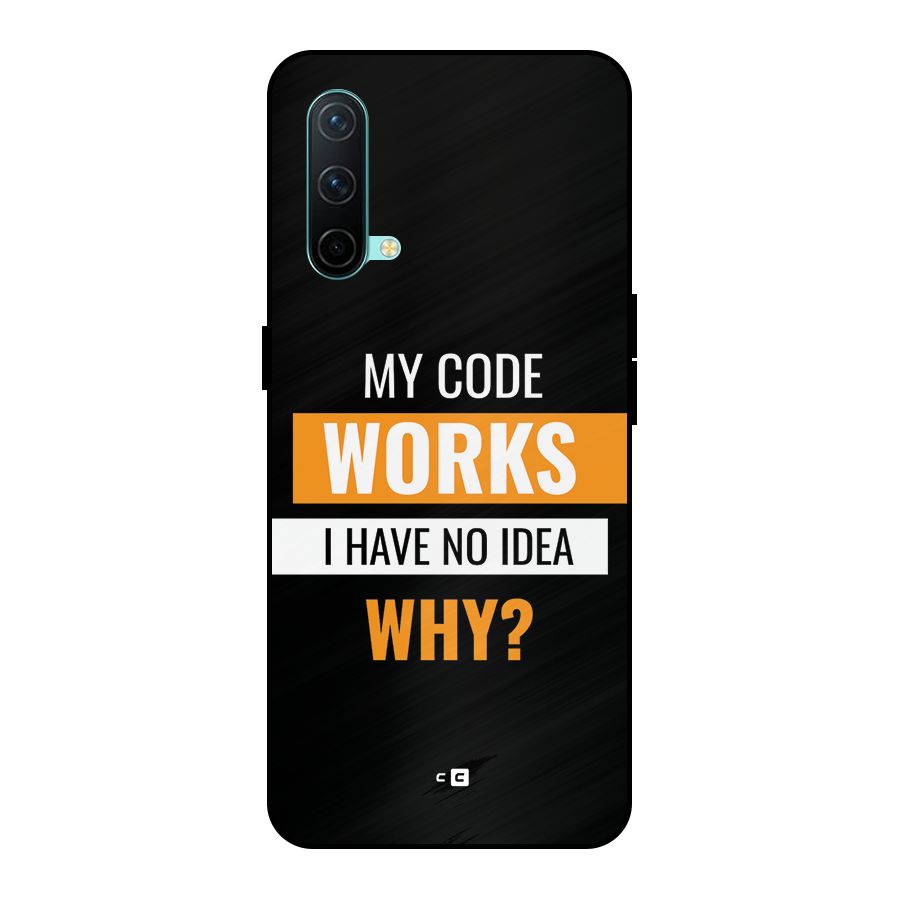 Coders Thought Metal Back Case for OnePlus Nord CE 5G